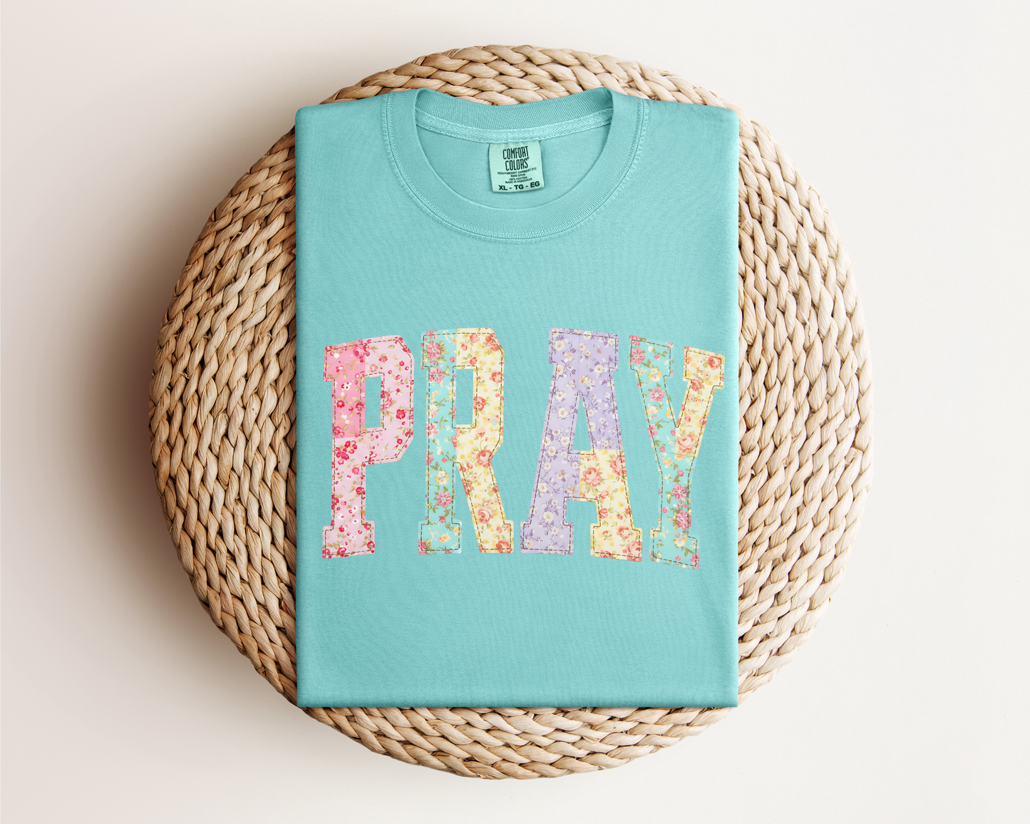FINAL SALE Pray Faux Quilt Comfort Colors Tee