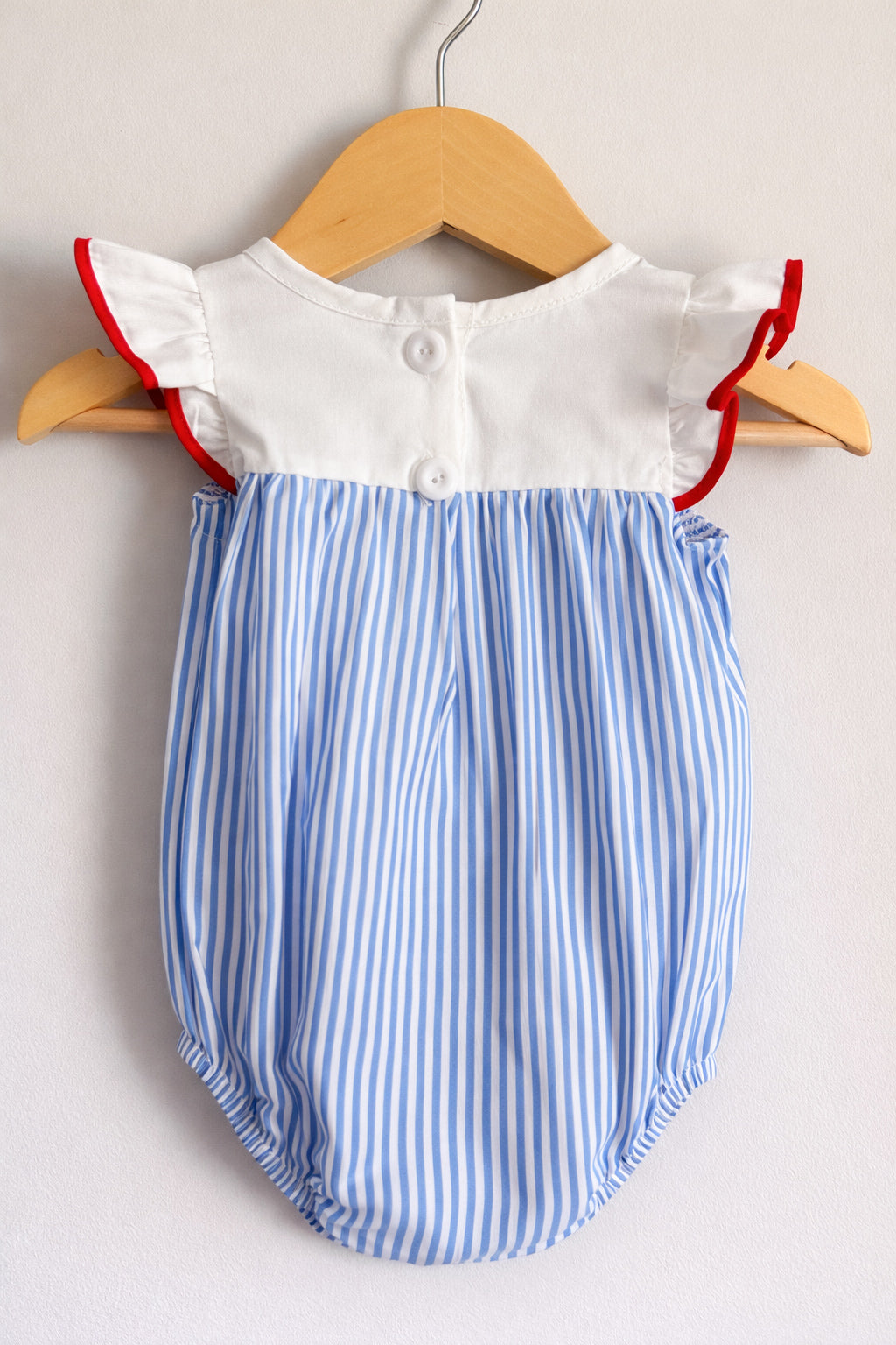 Baseballs & Stripes Collared Infant Romper