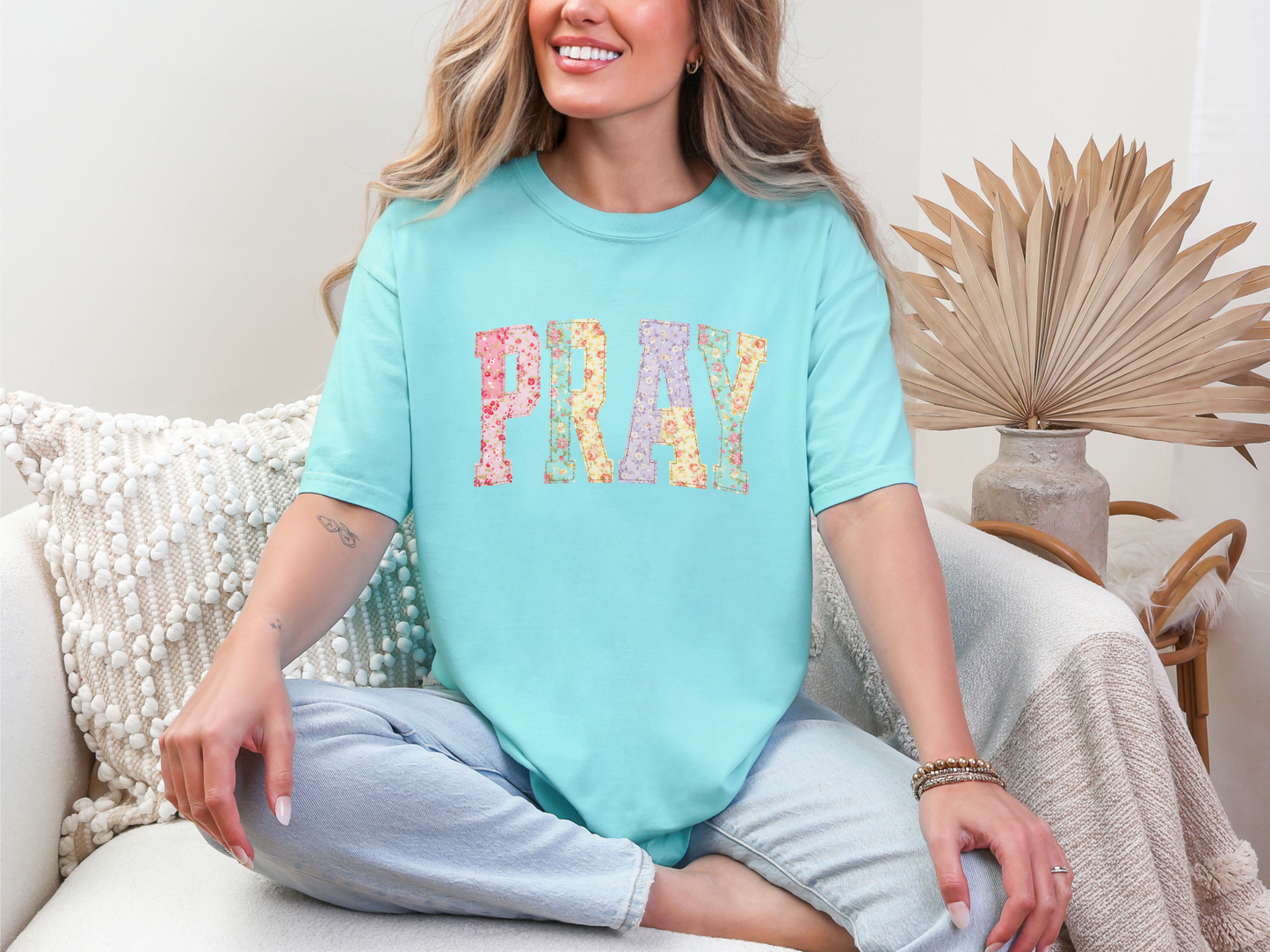 FINAL SALE Pray Faux Quilt Comfort Colors Tee