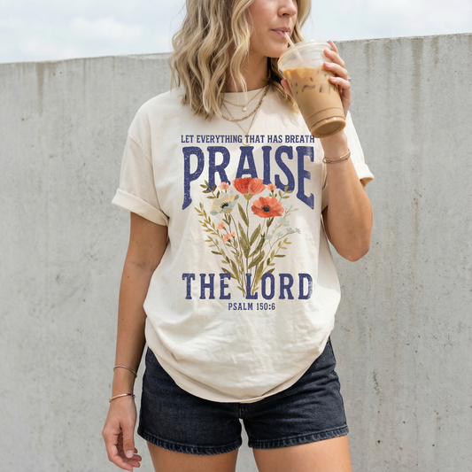 FINAL SALE Praise The Lord Comfort Colors Tee (Distressed)